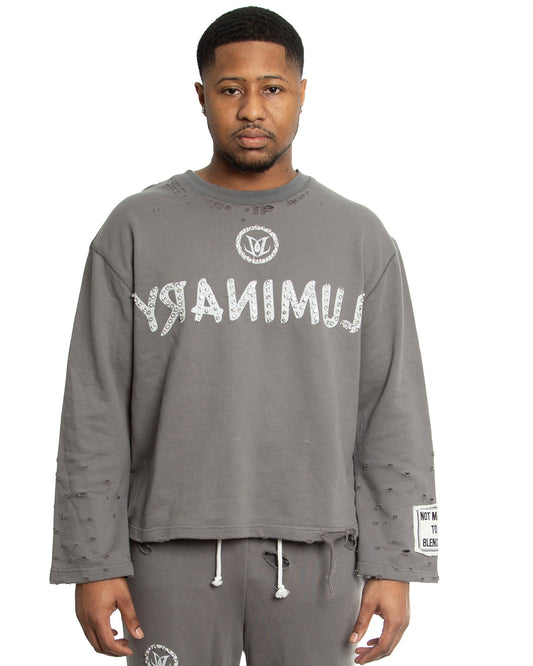 FLARED SWEATSHIRT-CHARCOAL
