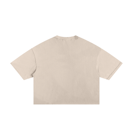 BOXY ESSENTIAL TEE- BEIGE
