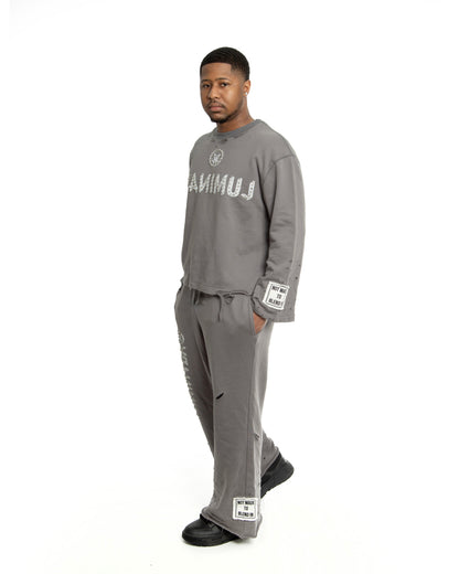 FLARED SWEATSHIRT-CHARCOAL