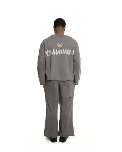 FLARED SWEATSHIRT-CHARCOAL