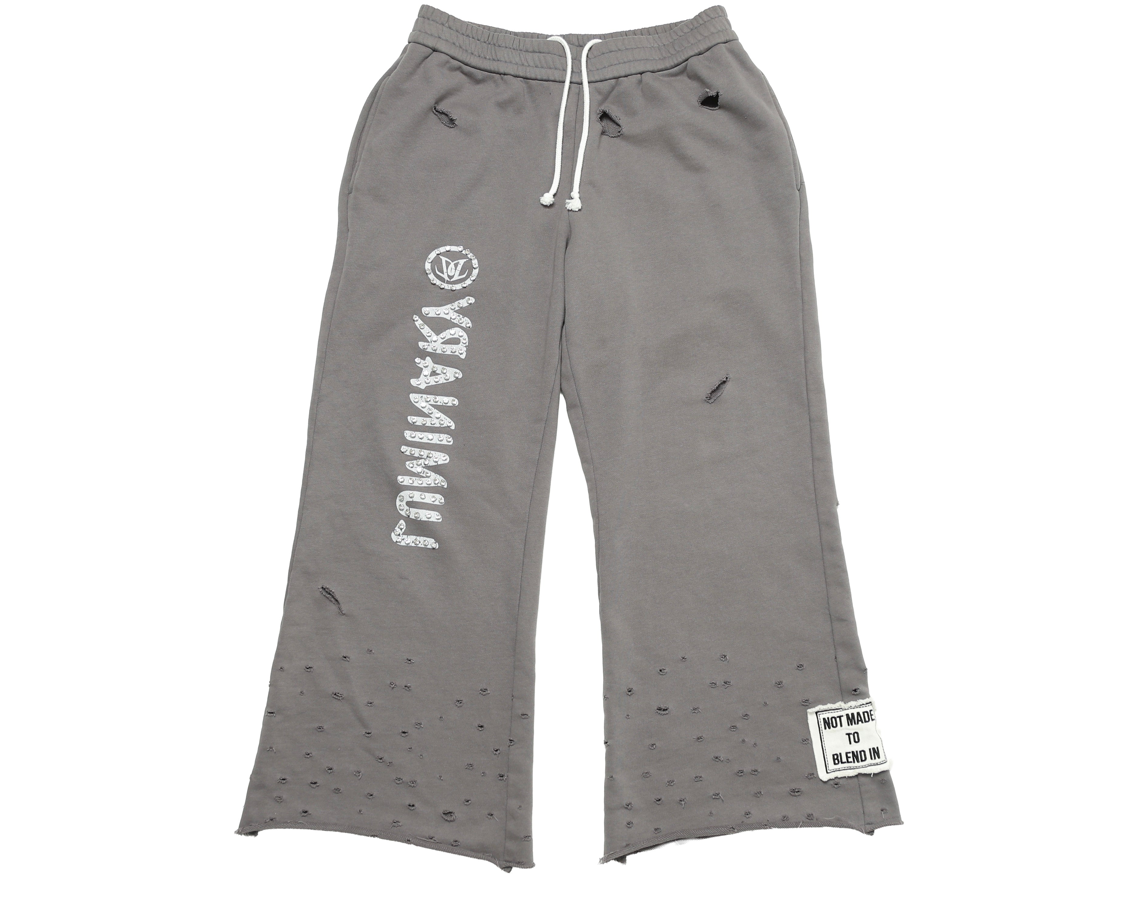 FLARED SWEATPANTS- CHARCOAL