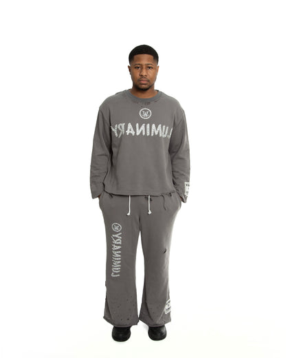 FLARED SWEATSHIRT-CHARCOAL