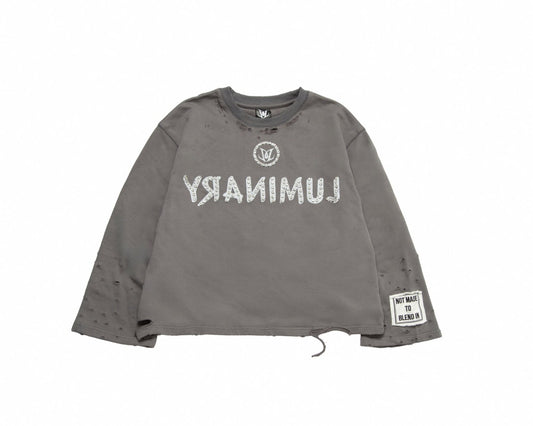 FLARED SWEATSHIRT-CHARCOAL