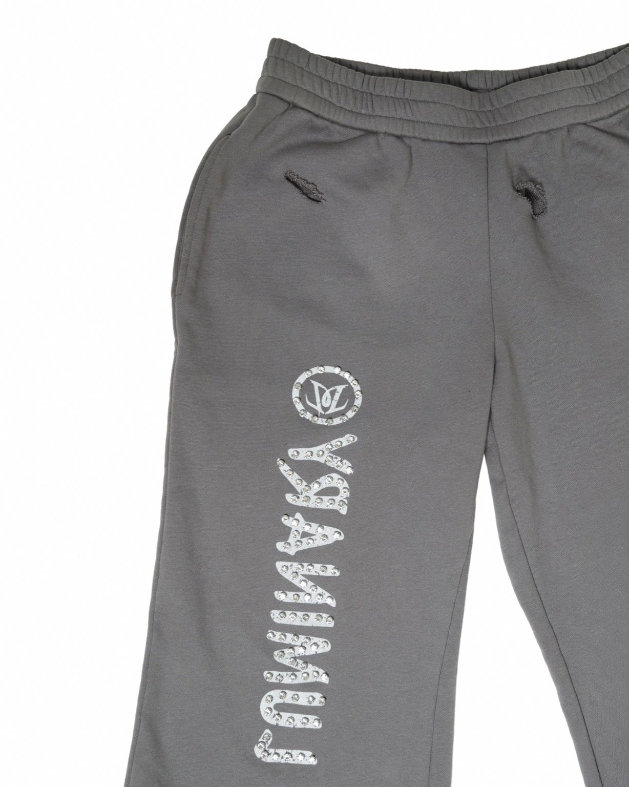FLARED SWEATPANTS- CHARCOAL