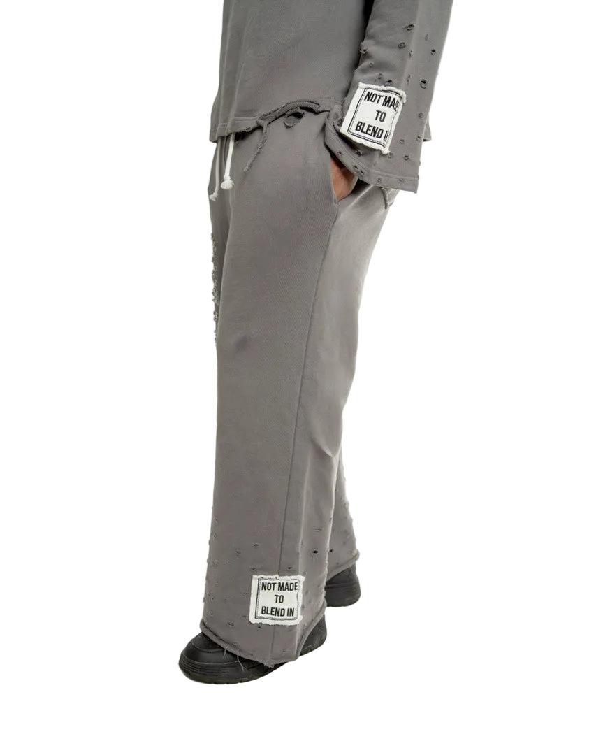 FLARED SWEATPANTS- CHARCOAL