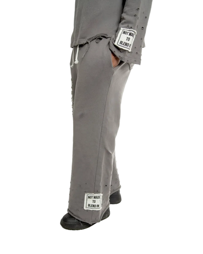 FLARED SWEATPANTS- CHARCOAL
